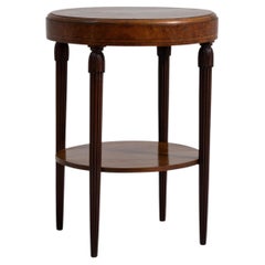 Table d'appoint française de style Art déco « Bouillotte », en bois, compacte, CIRCA 1920