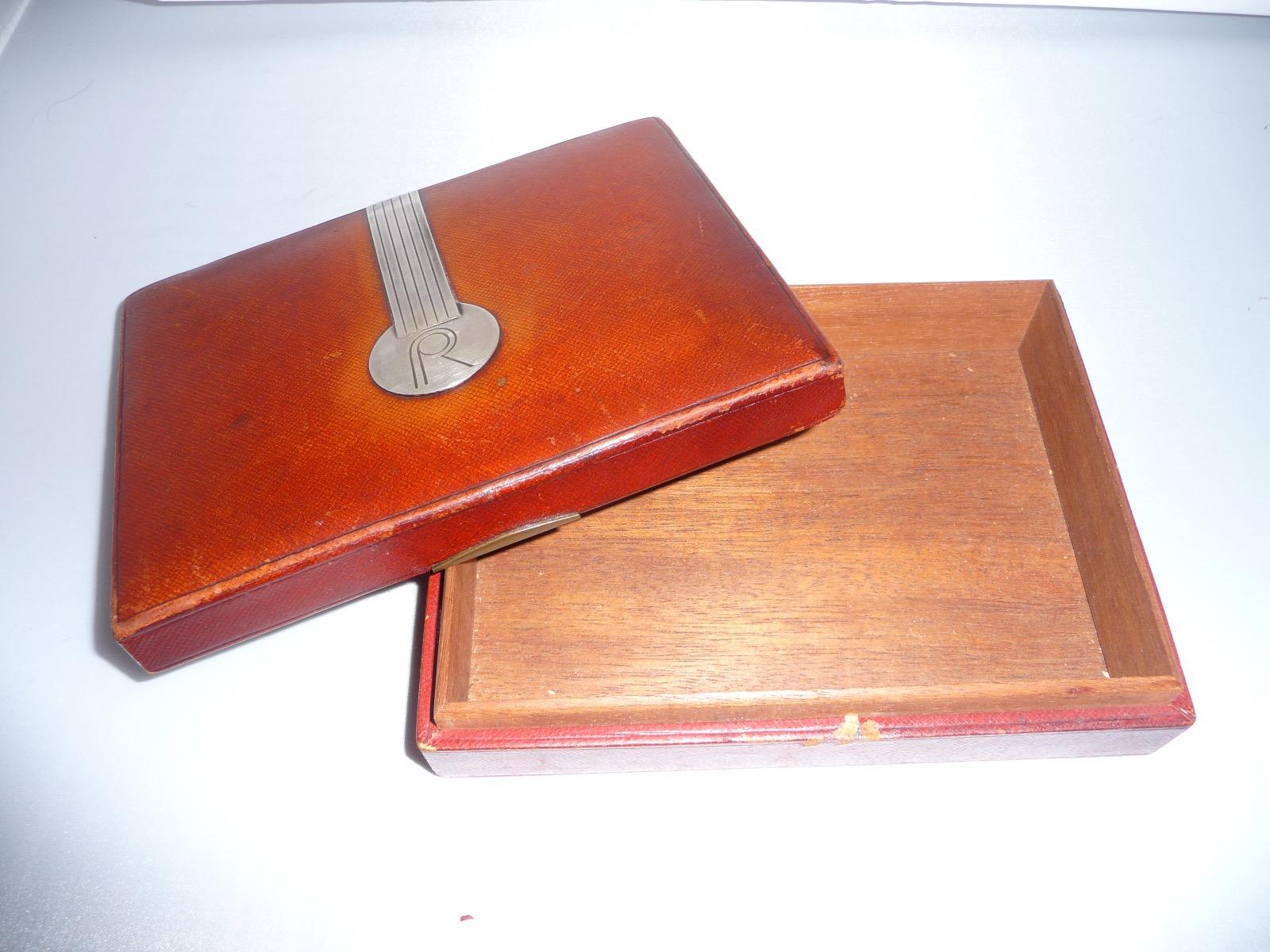 Woodwork French Art Deco box by Jean E.Puiforcat. Signed and stamped. 