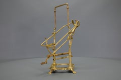 French Art Deco Brass and Bronze Mechanical Wine Pourer Stand, circa 1930s