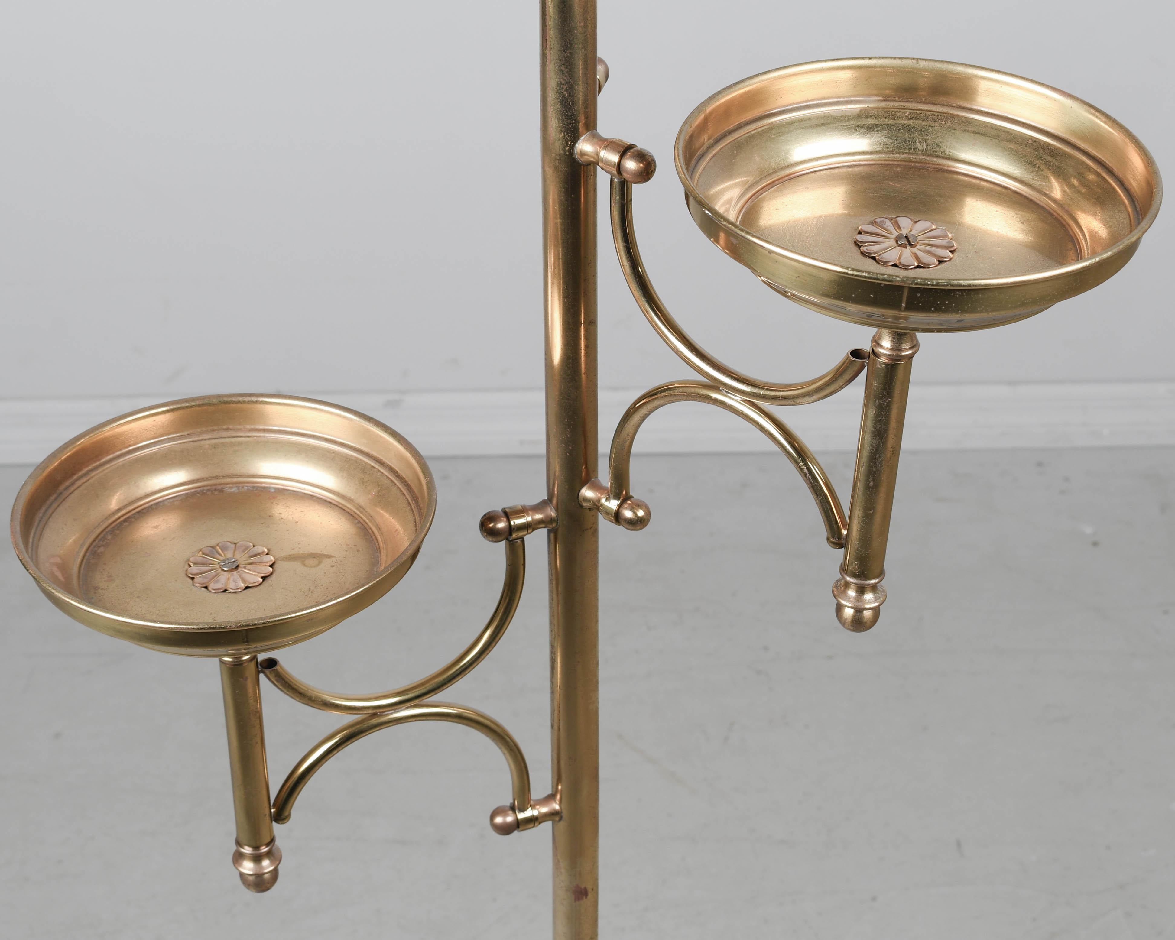 French Art Deco Brass Plant Stand 4