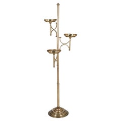 French Art Deco Brass Plant Stand