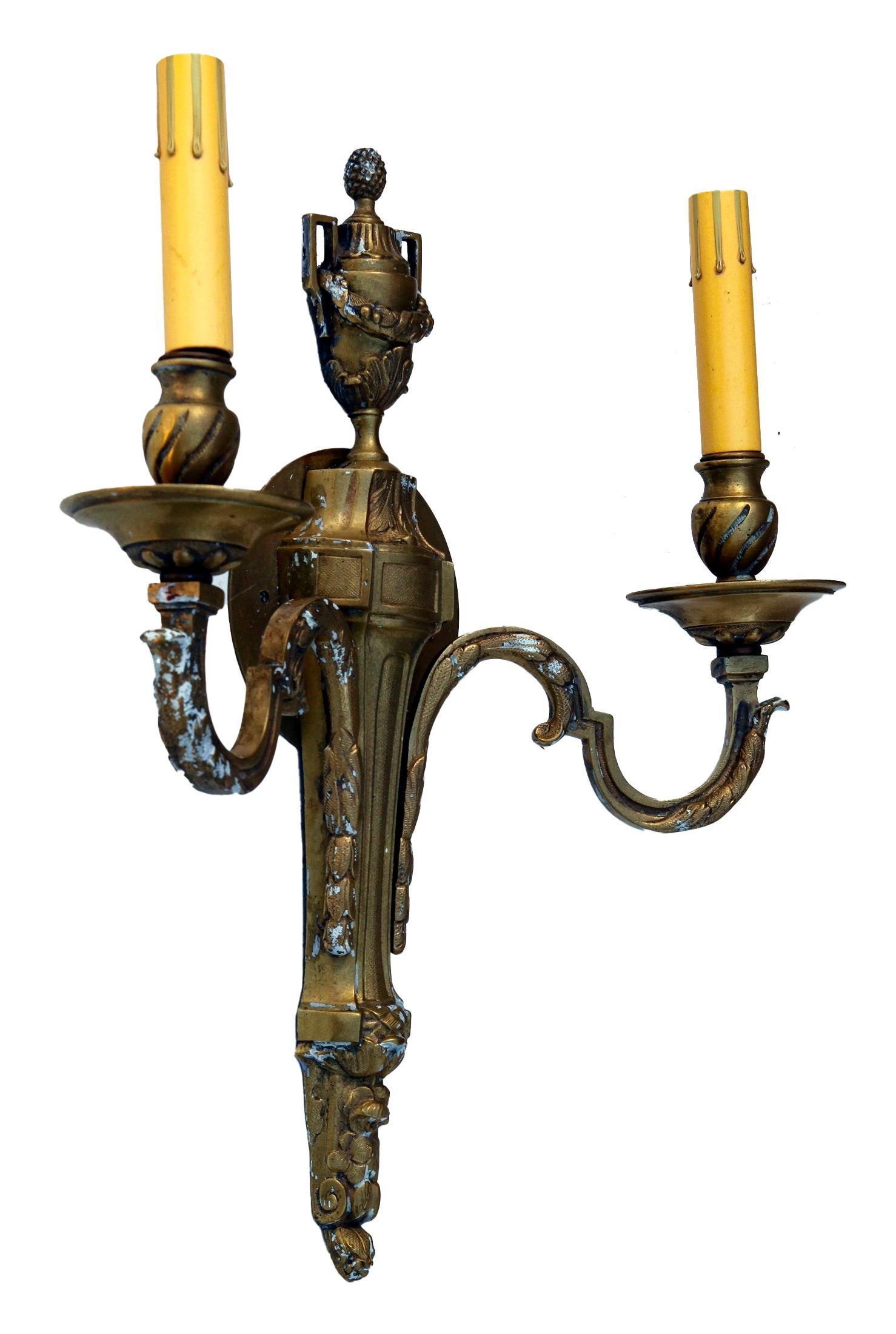 Art Déco Applique francese in ottone Art&Deco in vendita