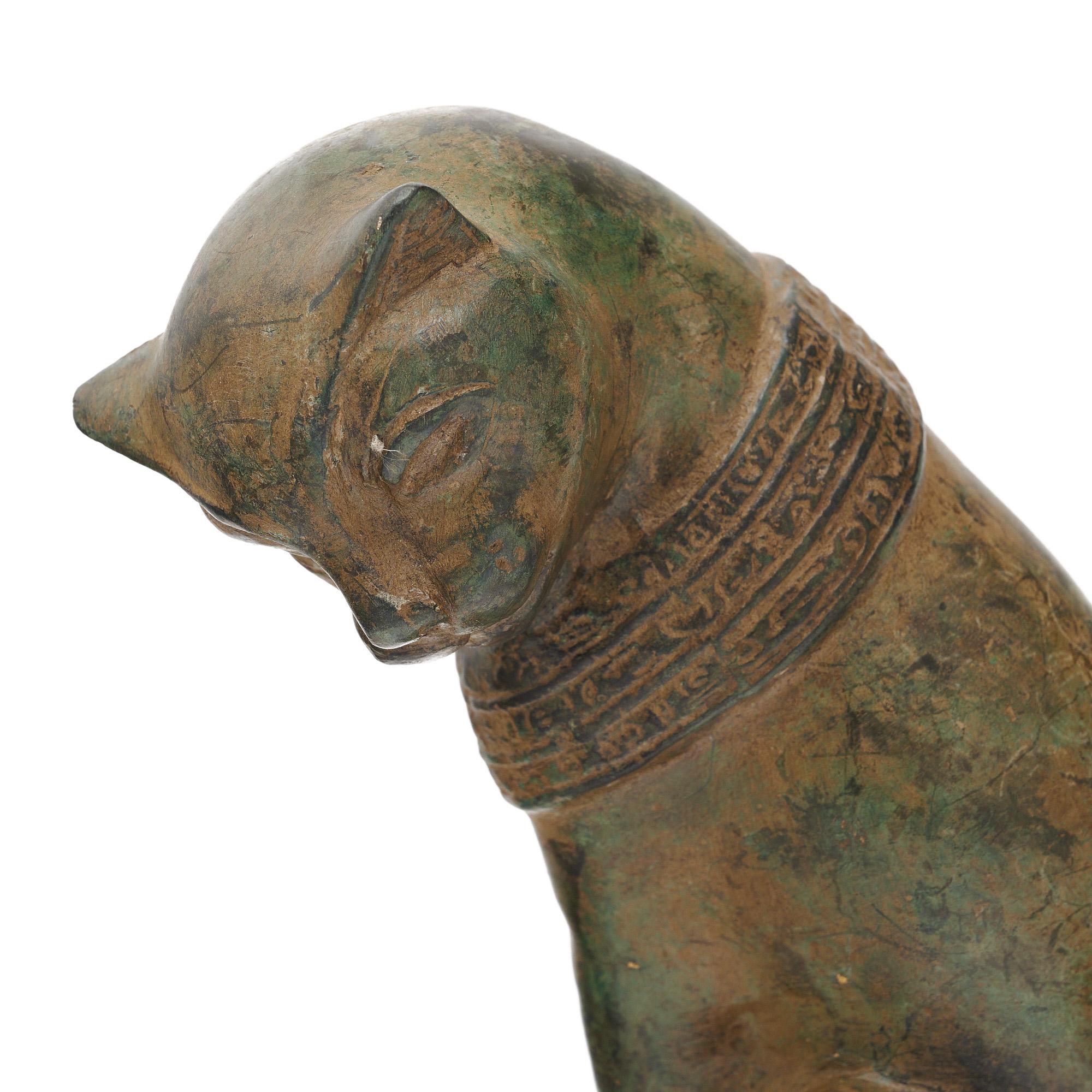 Französische Art-Deco-Bronzekatzen-Skulpturen im Angebot 2