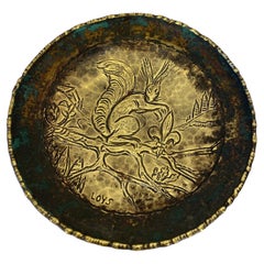 French Art Deco Bronze Catch All, Max Le Verrier Style Bronze Vide Poche Signed