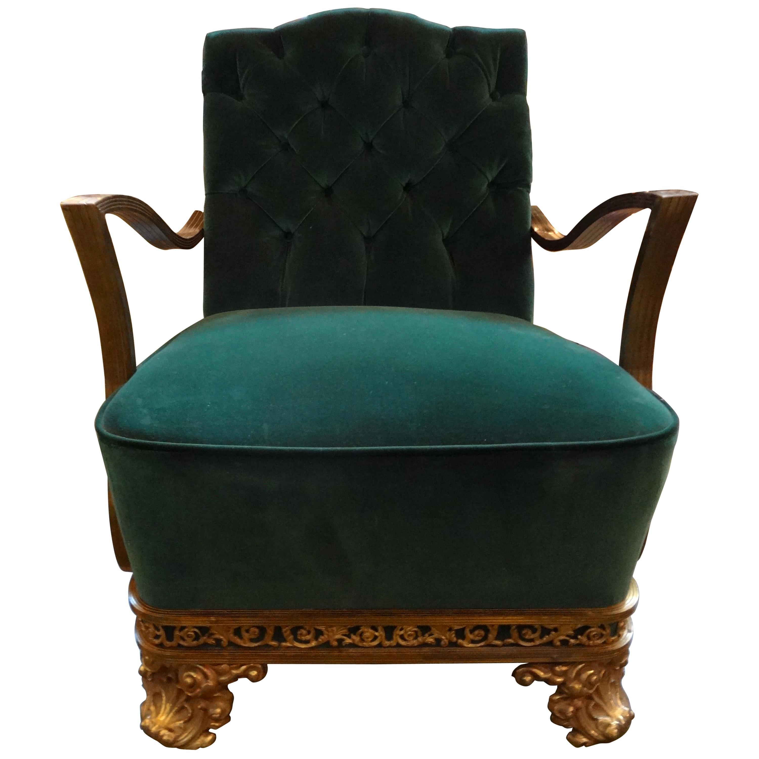 French Art Deco Bronze Chair, circa 1925