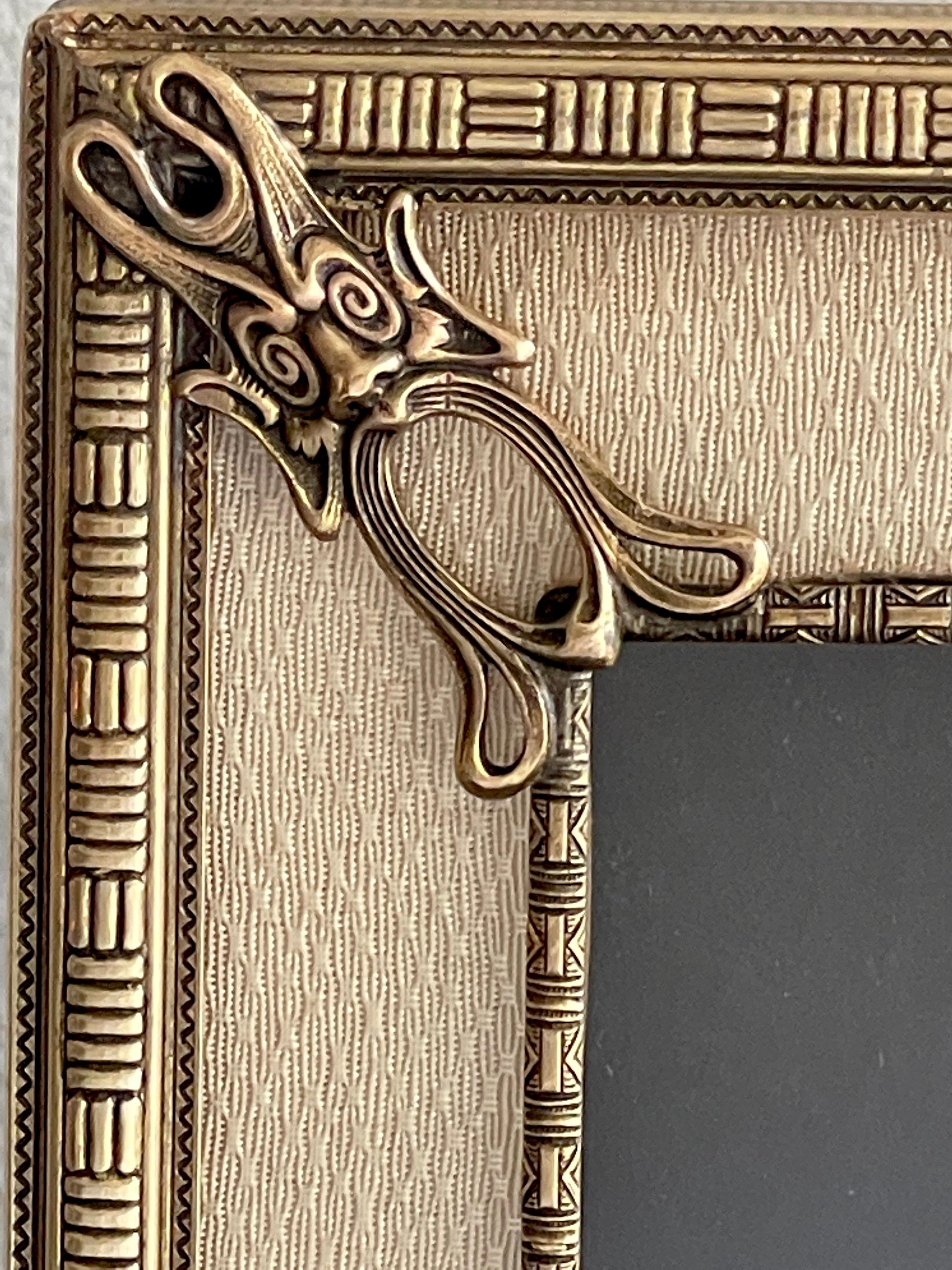French Art Deco Bronze Chinoiseries Style Frame 1