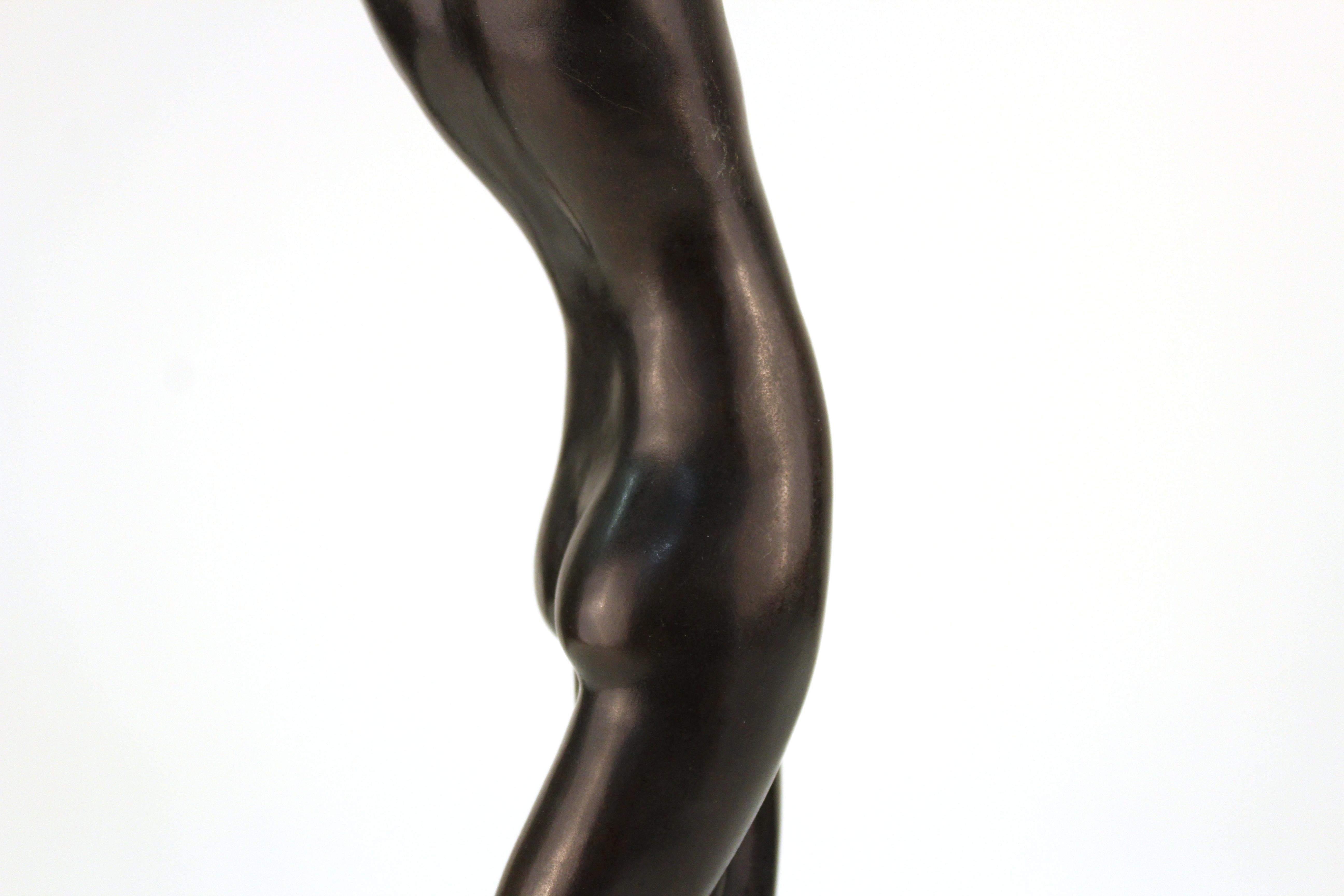 Französische Art Deco Bronze Tänzerin Skulptur 2