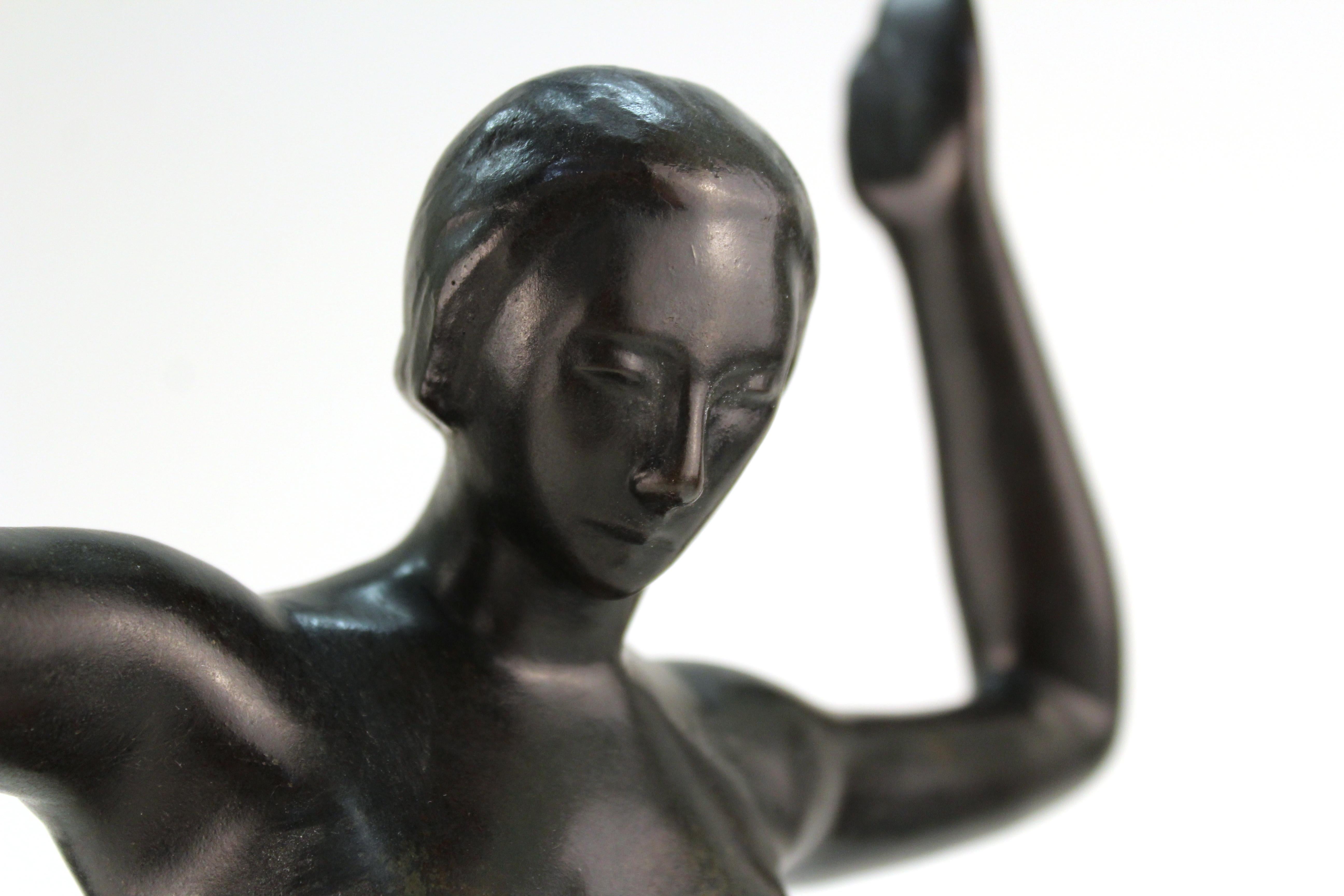 French Art Deco Bronze Dancer Sculpture 5