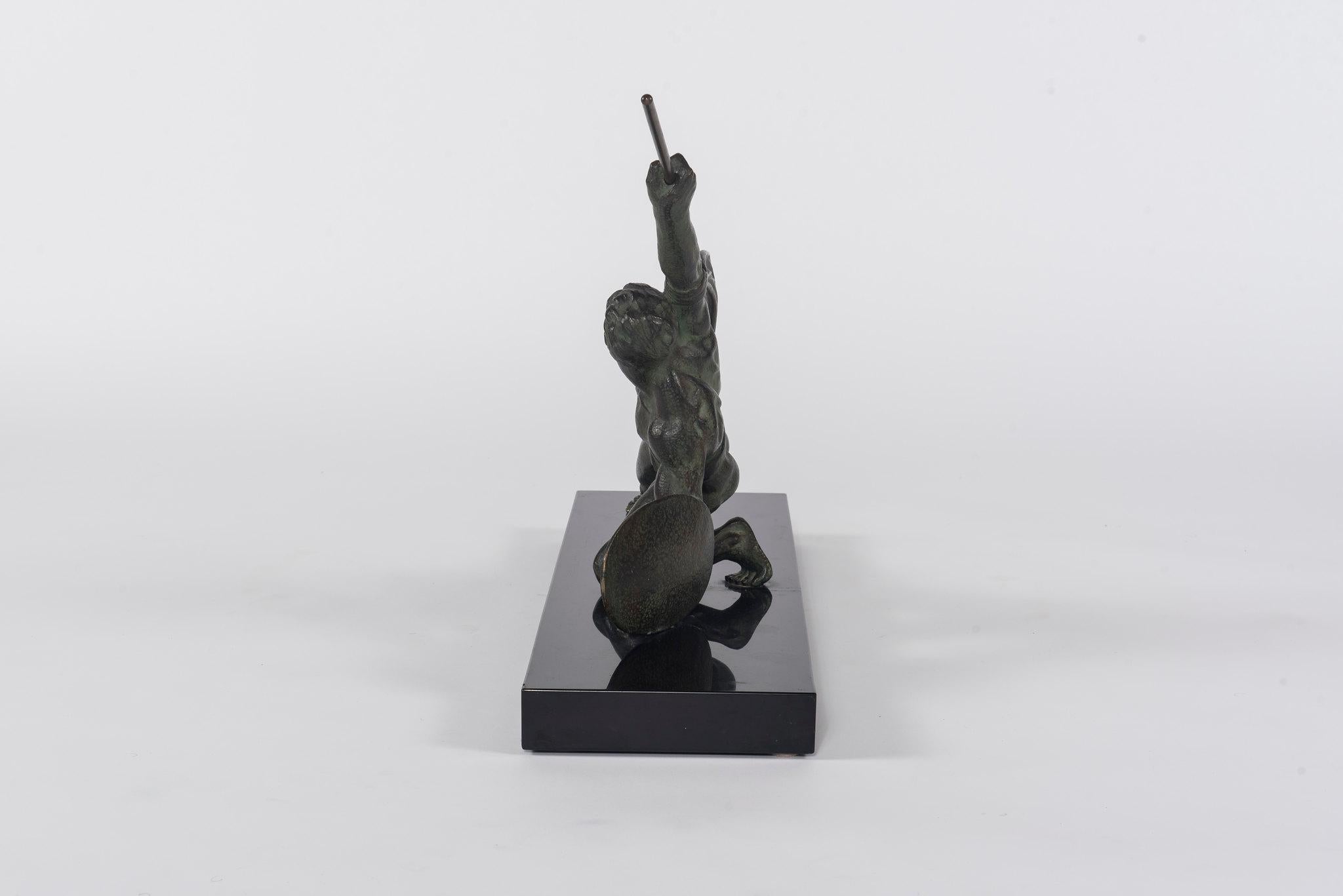 20th Century French Art Deco Bronze Figure For Sale