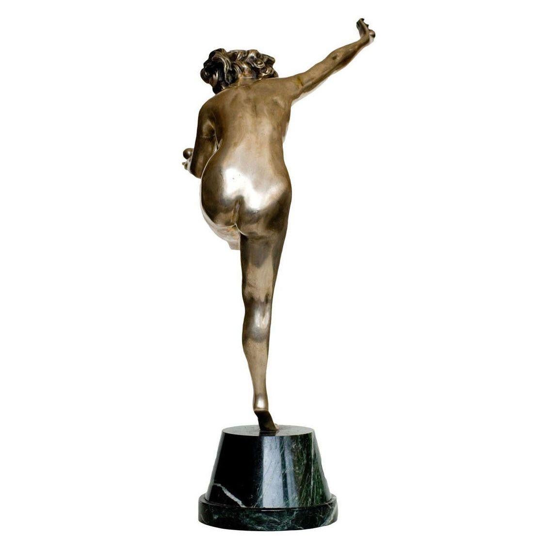 French Art Deco Bronze Figure 'The Juggler' by CJR Colinet In Excellent Condition For Sale In Van Nuys, CA