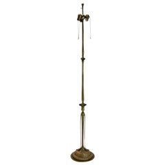 Vintage French Art Deco Bronze Floor Lamp