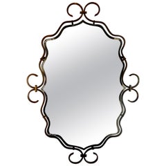 French Art Deco Bronze Mirror in the Manner of Raymond Subes