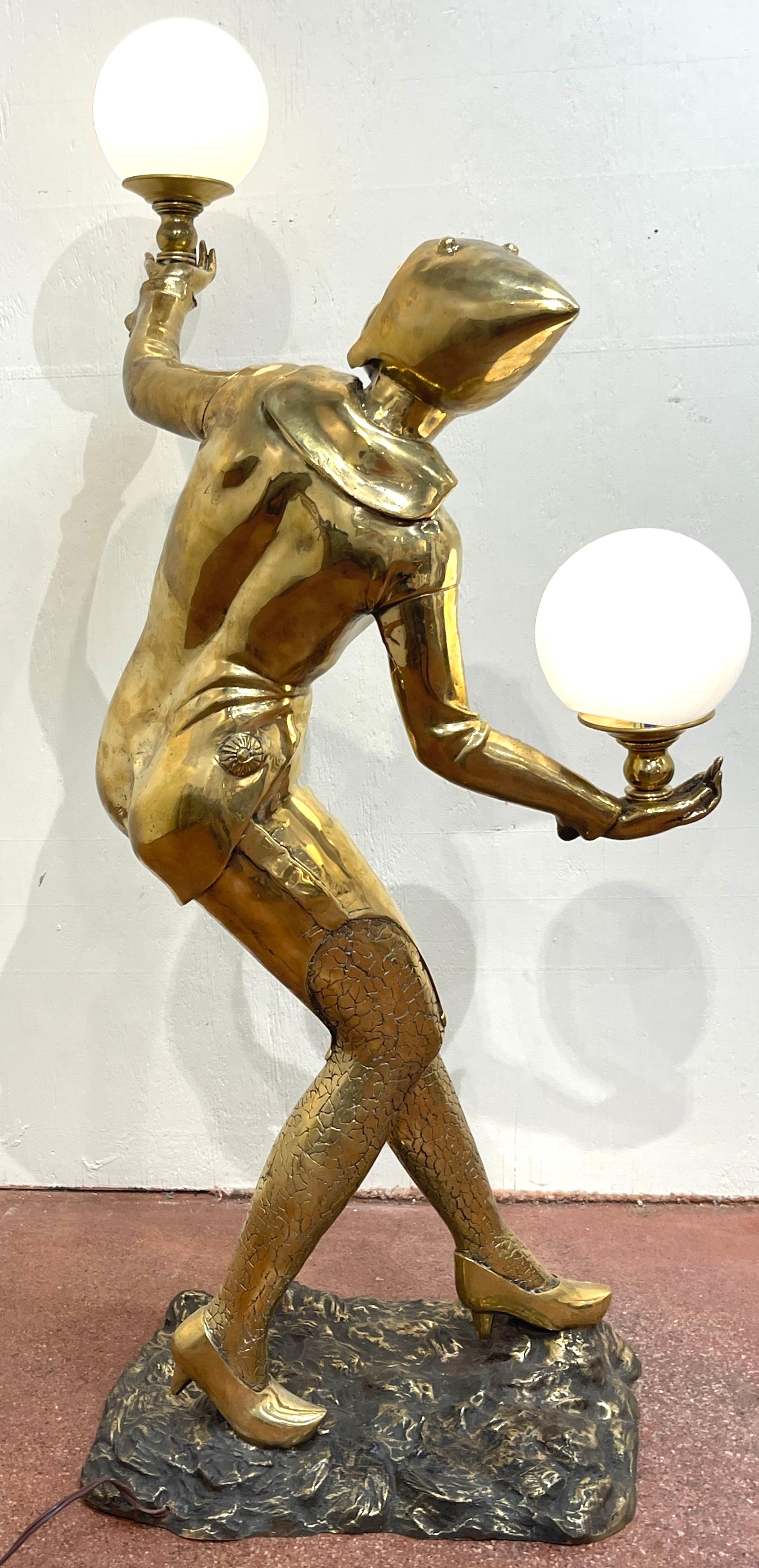 Französische Art-déco-Skulptur aus Bronze, Moulin Rouge/Flapper, Balancing Lighted Balls, Skulptur, Französisch im Angebot 8