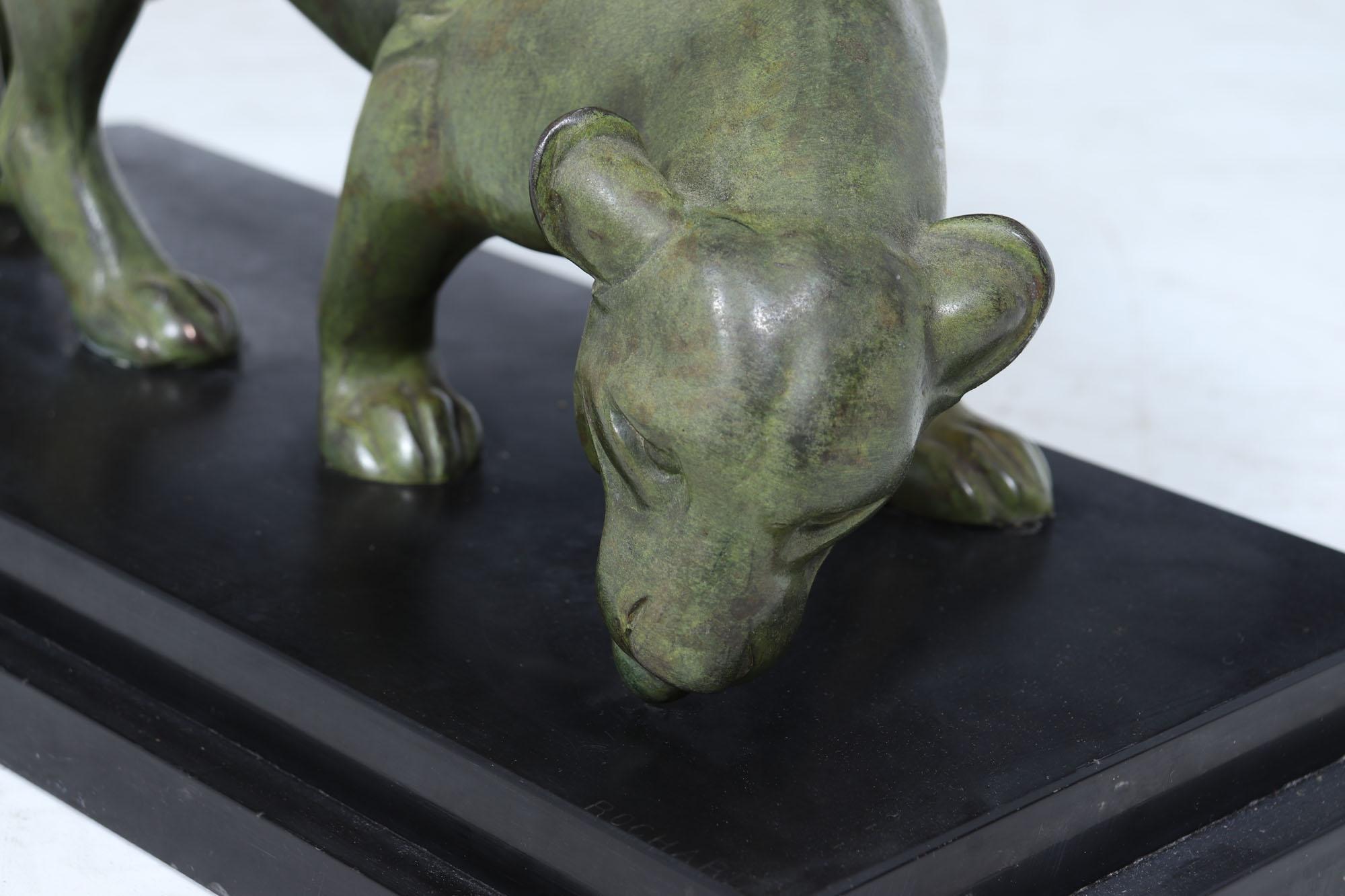 French Art Deco Bronze Panther by Irénée Rochard, c.1920s in vendita 3