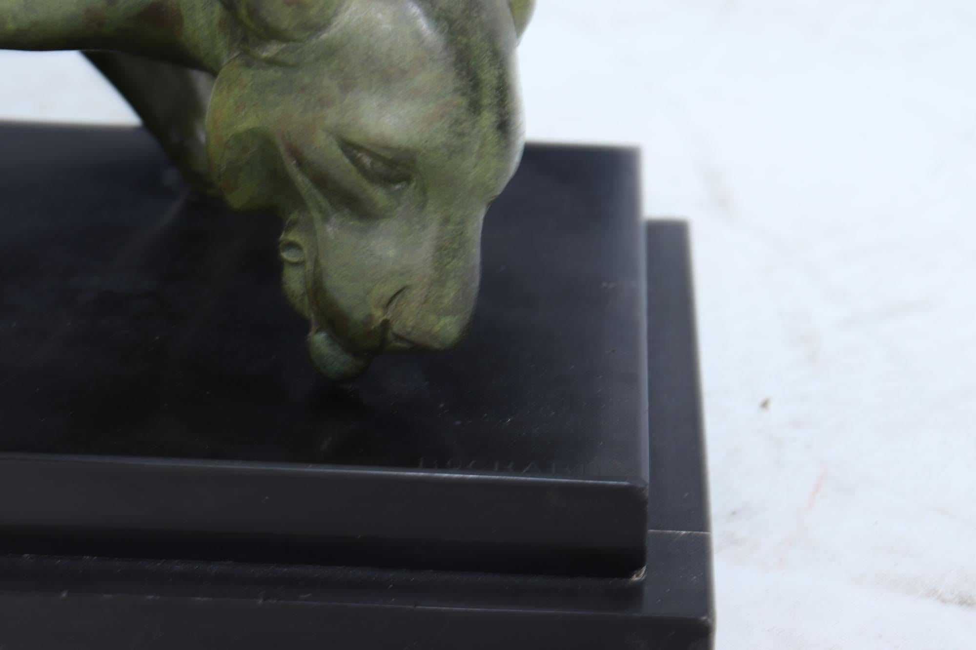 French Art Deco Bronze Panther by Irénée Rochard, c.1920s in vendita 4