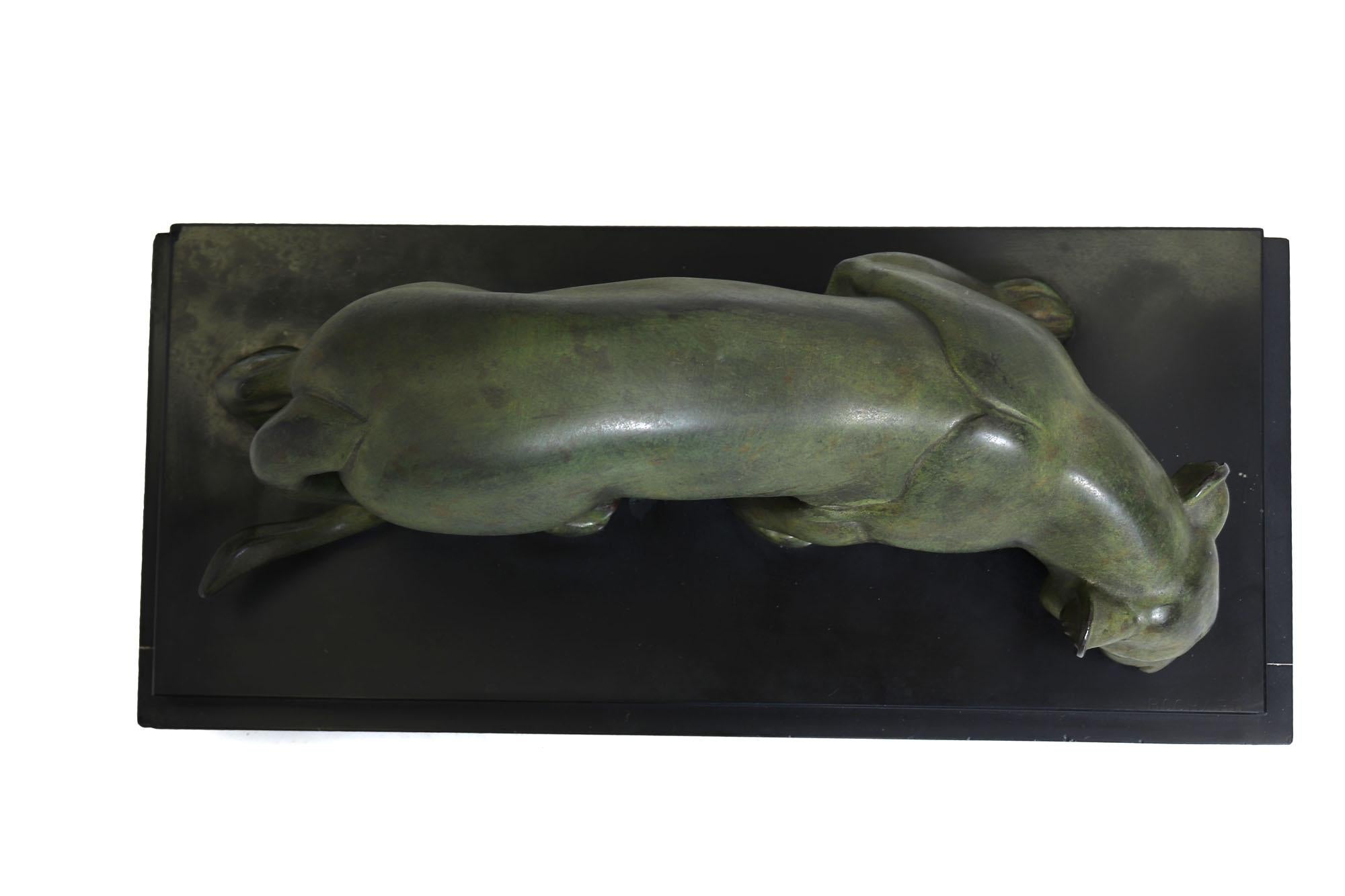 French Art Deco Bronze Panther by Irénée Rochard, c.1920s in vendita 6