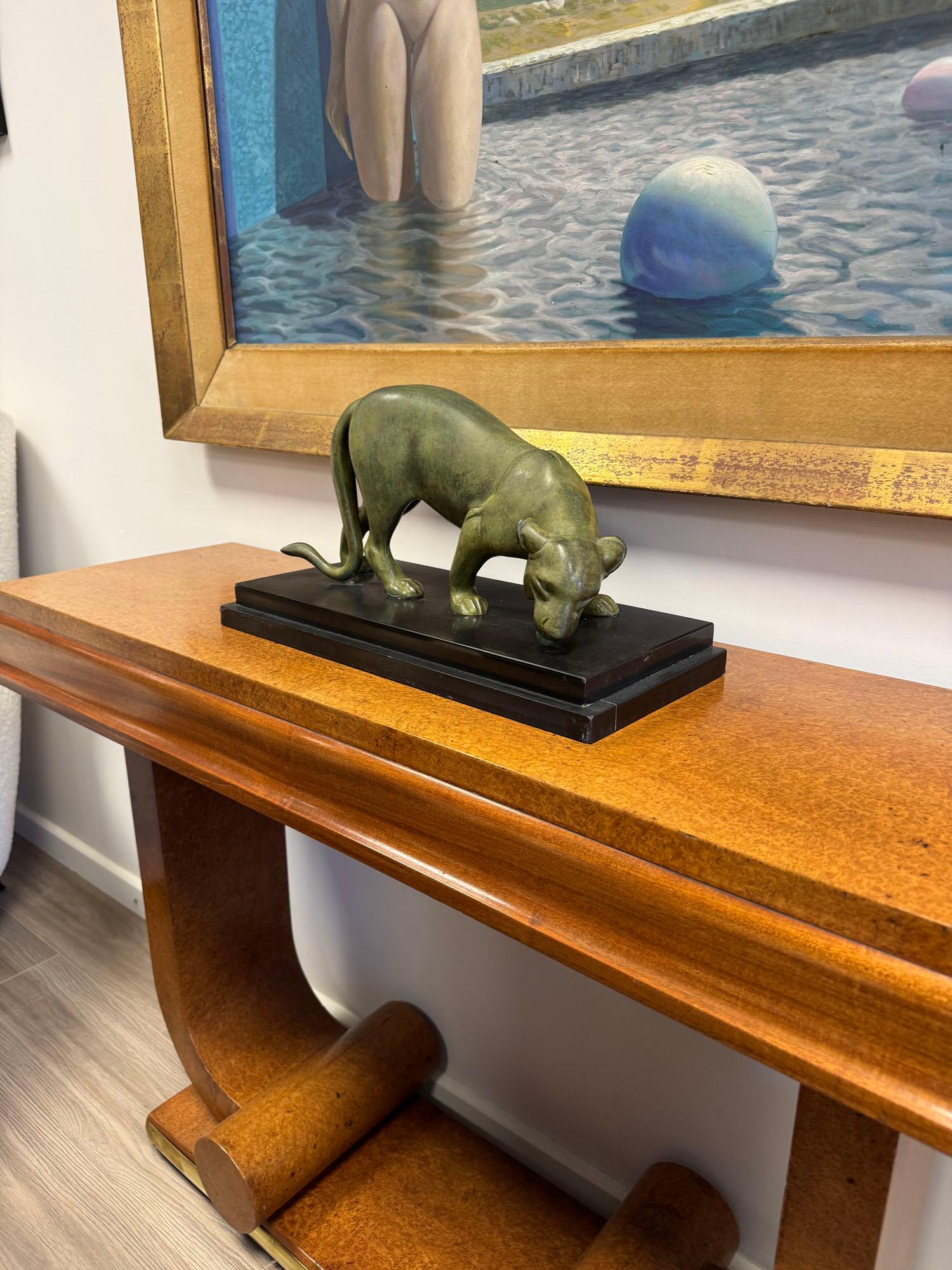 French Art Deco Bronze Panther by Irénée Rochard, c.1920s in vendita 7