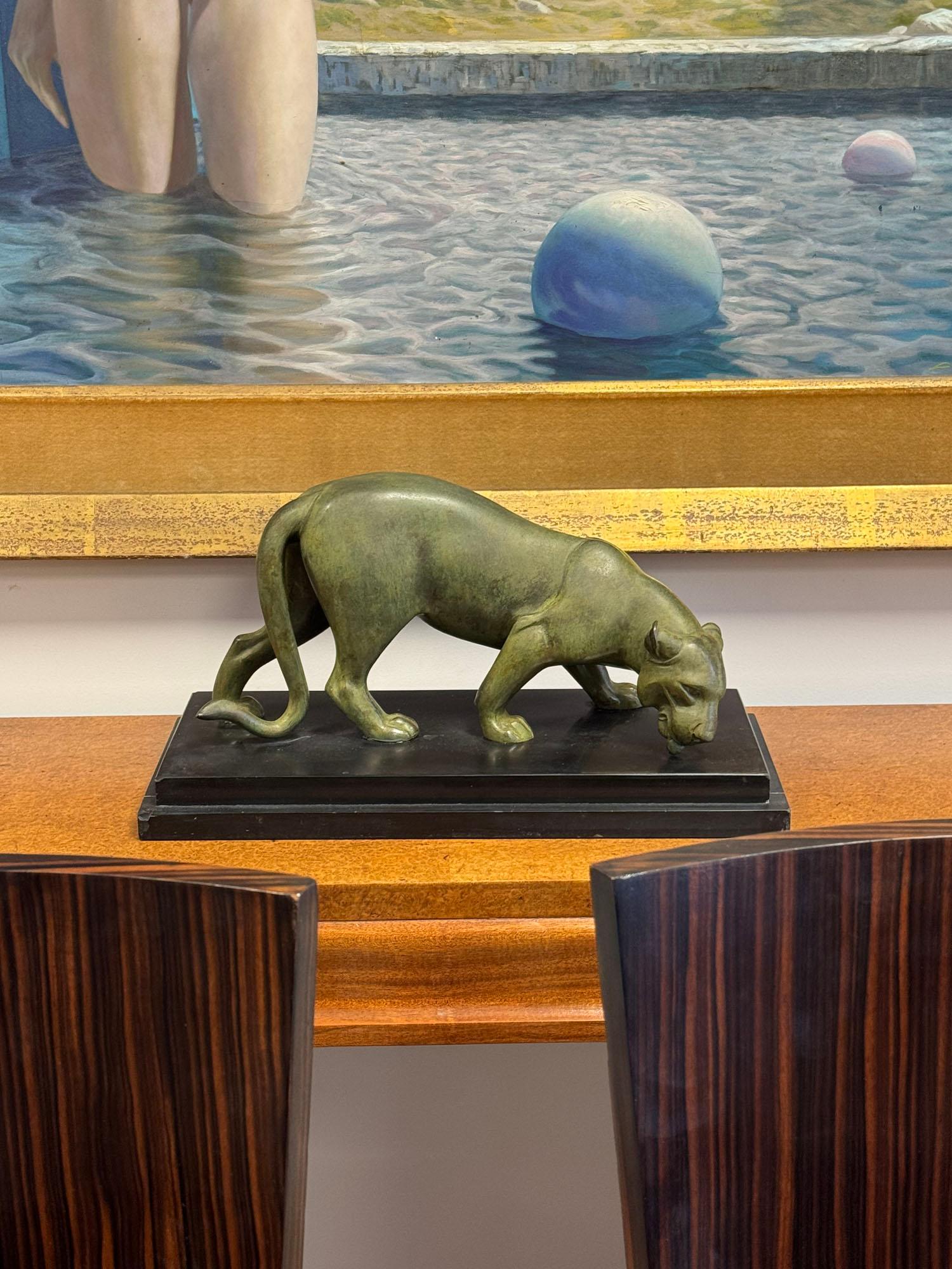 French Art Deco Bronze Panther by Irénée Rochard, c.1920s in vendita 8