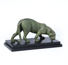 French Art Deco Bronze Panther by Irénée Rochard, c.1920s