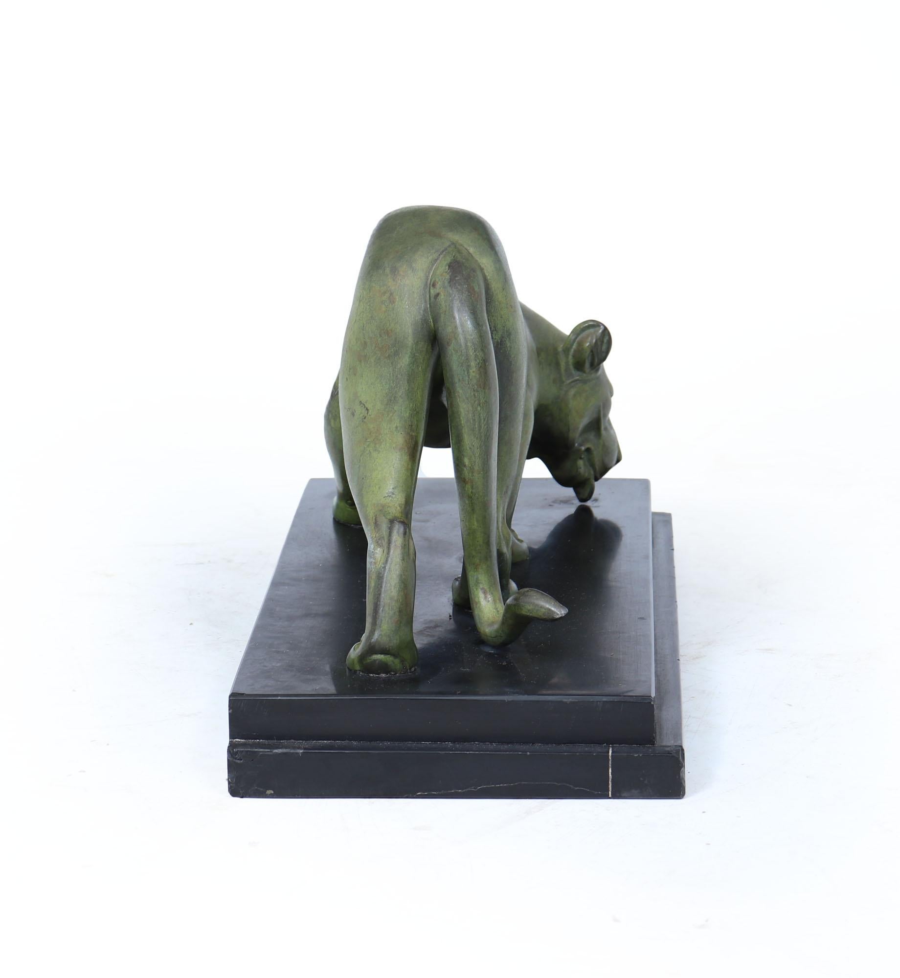 French Art Deco Bronze Panther by Irénée Rochard, c.1920s In condizioni buone in vendita a Paddock Wood Tonbridge, GB