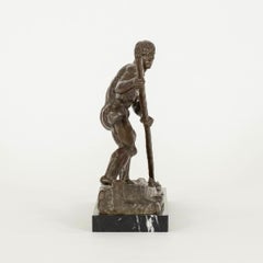 Scultura in bronzo Art Deco francese di Alexandre Ouline