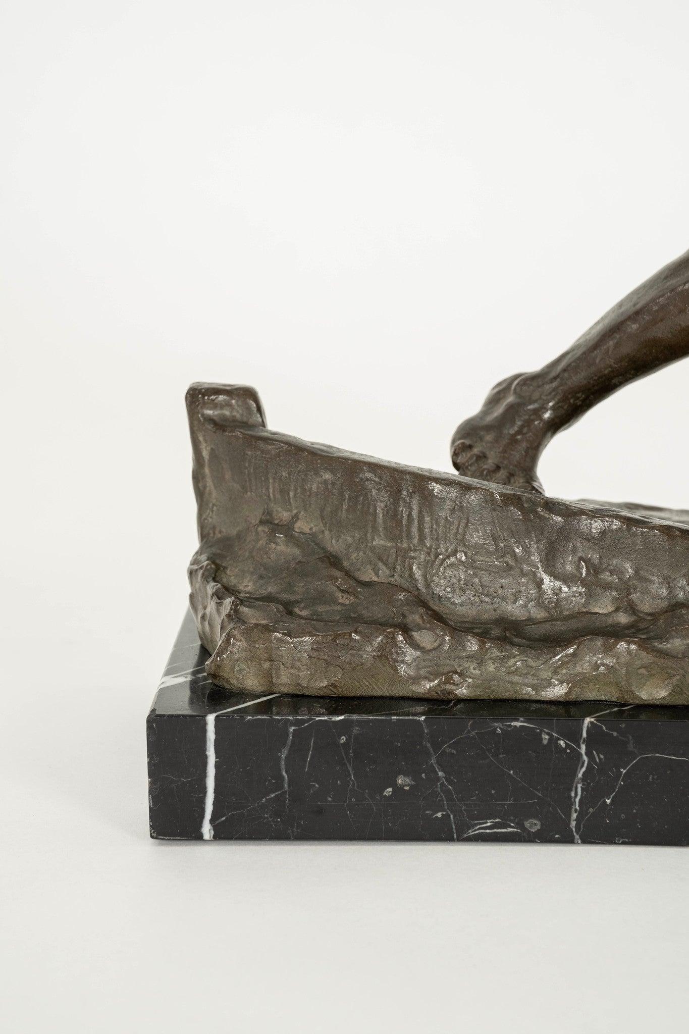 Bronzo Scultura in bronzo Art Deco francese di Alexandre Ouline in vendita