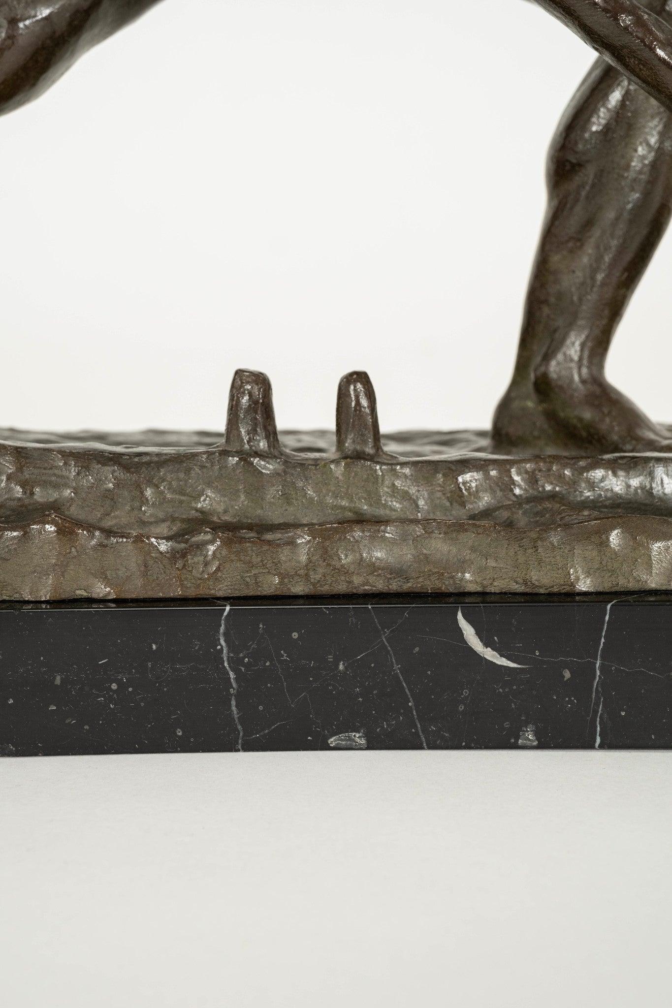 Scultura in bronzo Art Deco francese di Alexandre Ouline in vendita 1