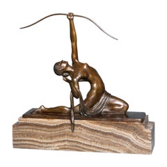 French Art Deco Bronze Sculpture by Marcel-andré Bouraine