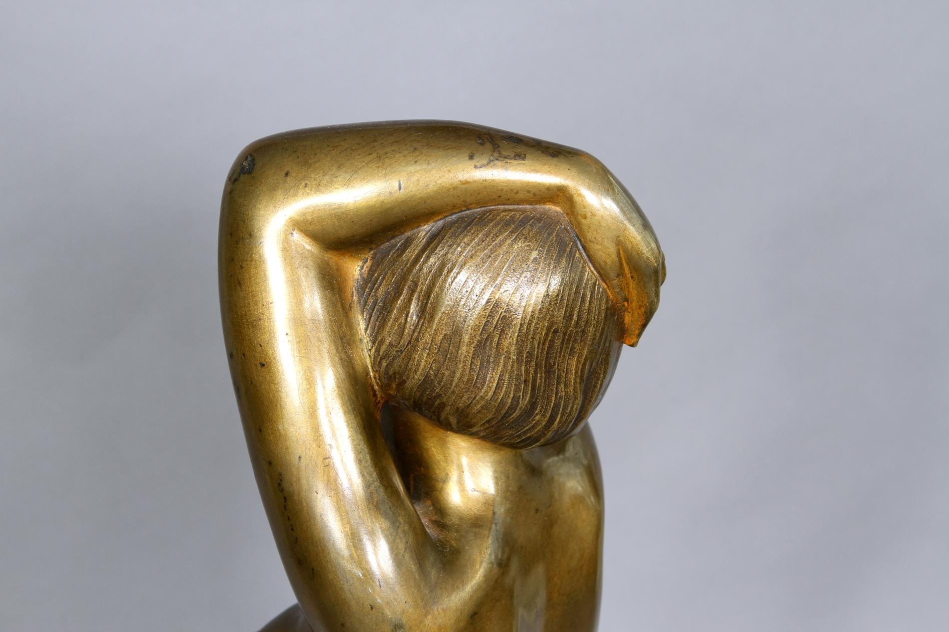 20th Century French art deco bronze sculpture M.L.Simard