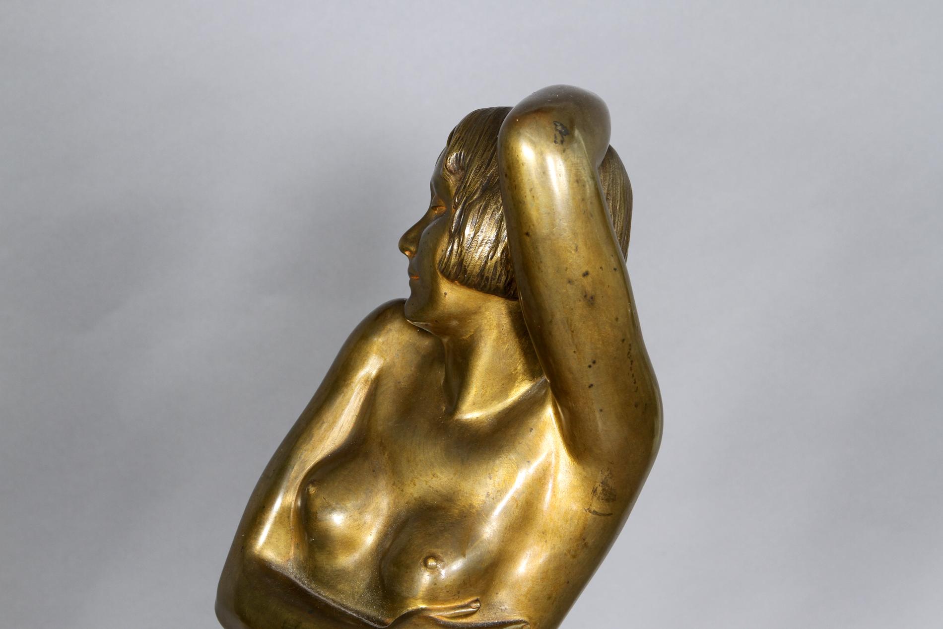 Bronze French art deco bronze sculpture M.L.Simard