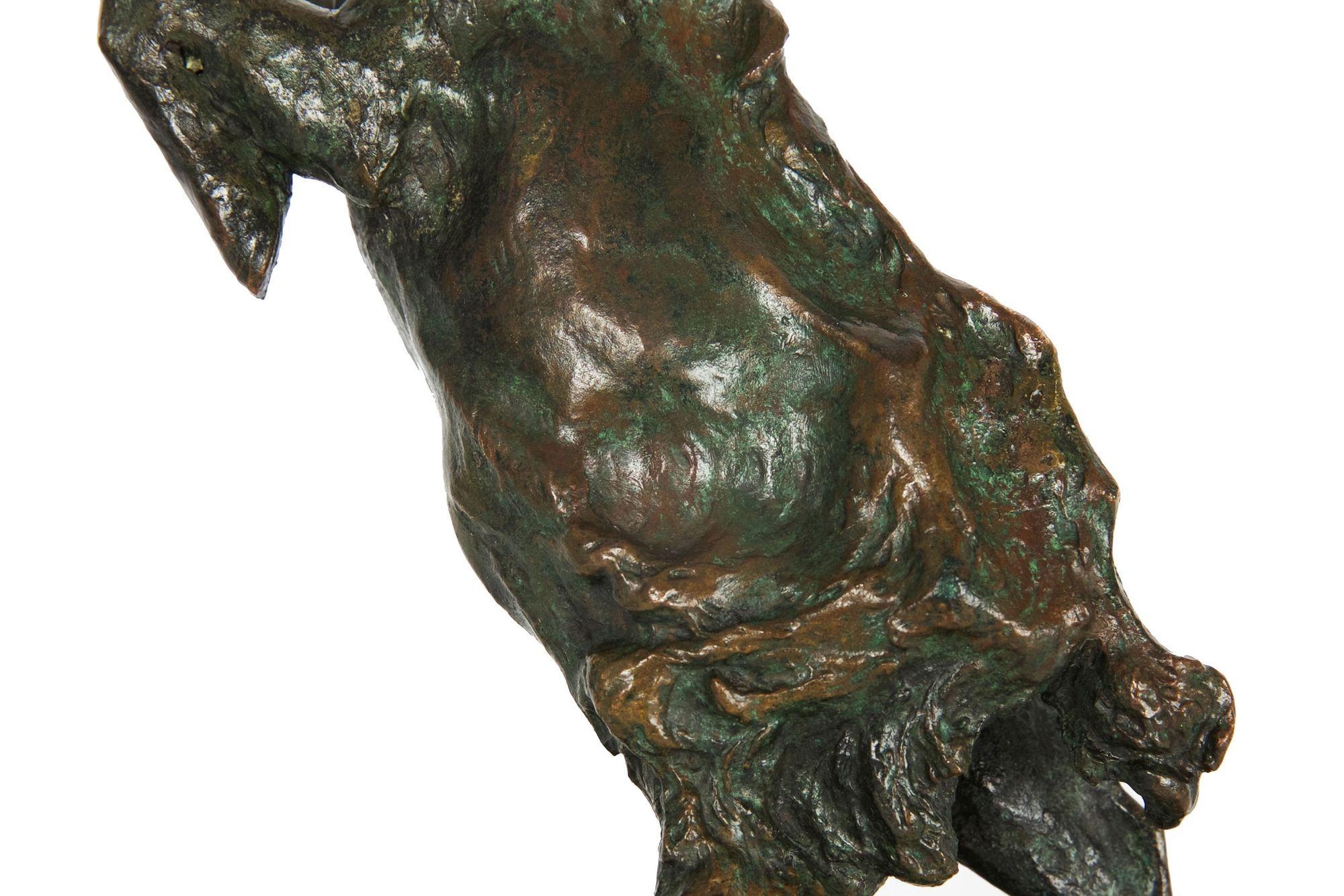 French Art Deco Bronze Sculpture of “Jumping Goat”, Bookend by Maurice Prost 6