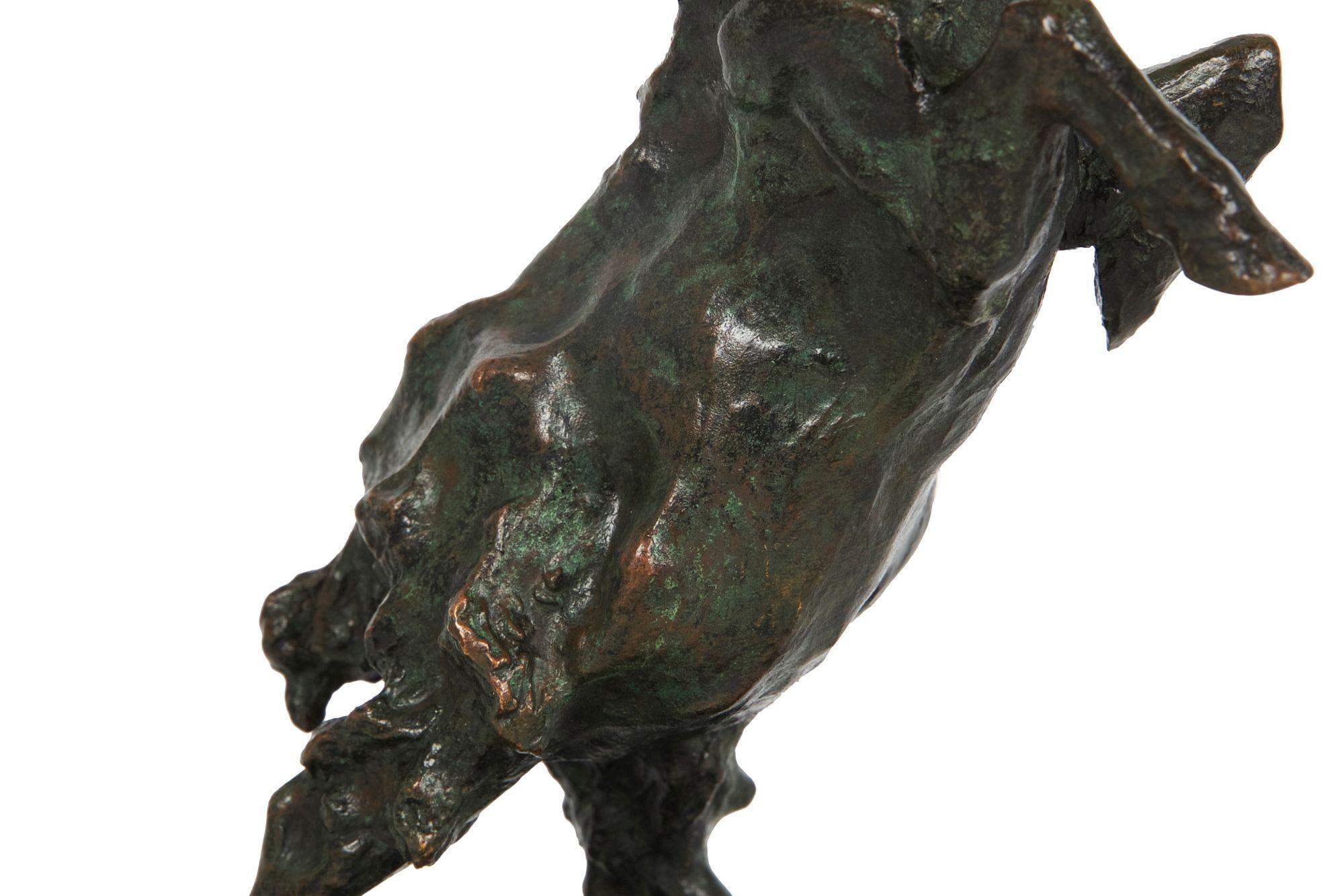 French Art Deco Bronze Sculpture of “Jumping Goat”, Bookend by Maurice Prost 7