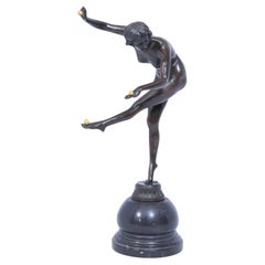 French Art Deco Bronze Sculpture of the Juggler