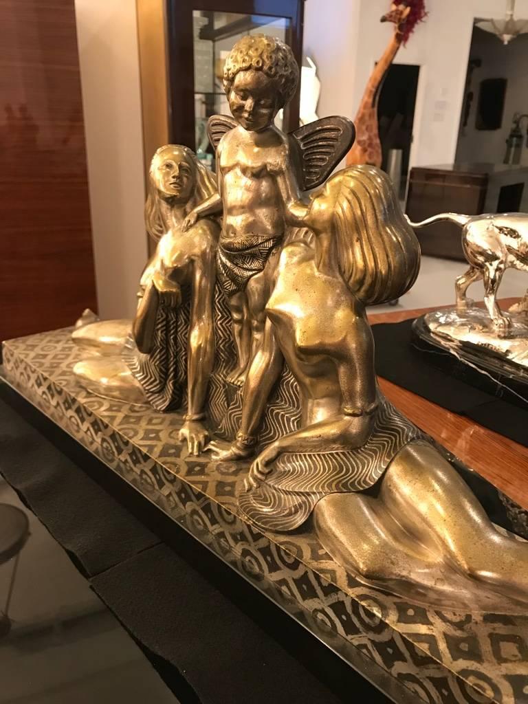 French Art Deco Bronze Sculpture Signed by Jules Delabasse For Sale 10