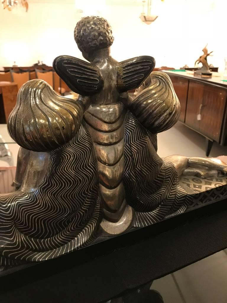 French Art Deco Bronze Sculpture Signed by Jules Delabasse For Sale 5