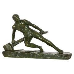 French Art Deco Bronze Sculpture “The Lock” by Pierre Le Faguays ca. 1930
