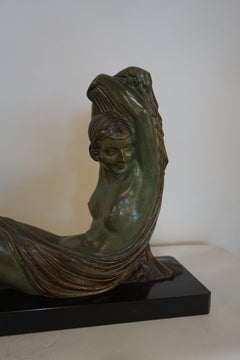 French Art Deco Bronze Seated Nude by Demeter Chiparus