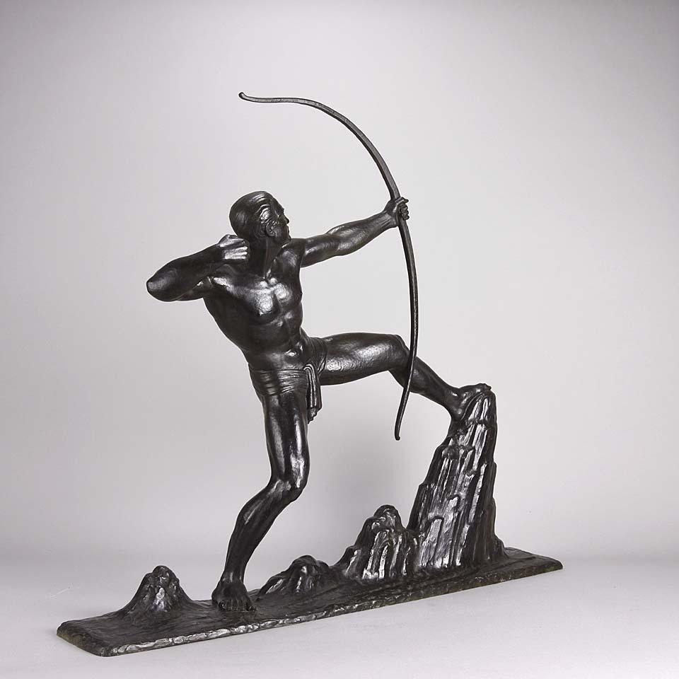 Cast French Art Deco Bronze Study 