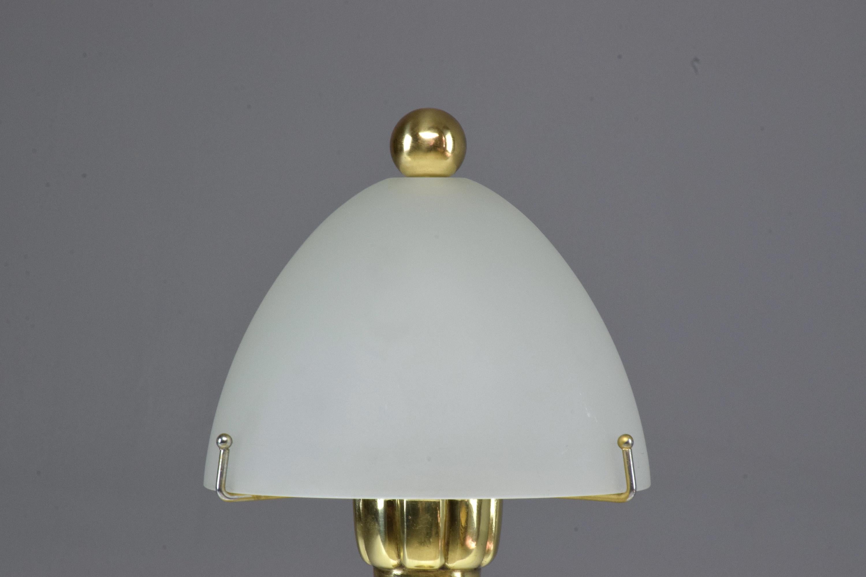 French Art Deco Bronze Table Lamp by Henry Petitot, 1930s 6