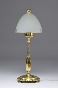 French Art Deco Bronze Table Lamp by Henry Petitot, 1930s