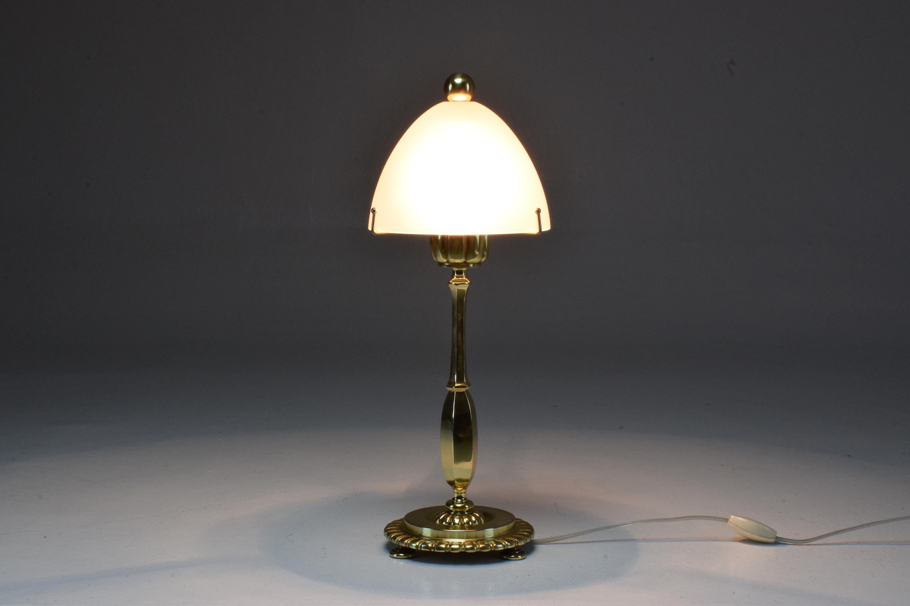 French Art Deco Bronze Table Lamp by Henry Petitot, 1930s In Good Condition In Paris, FR