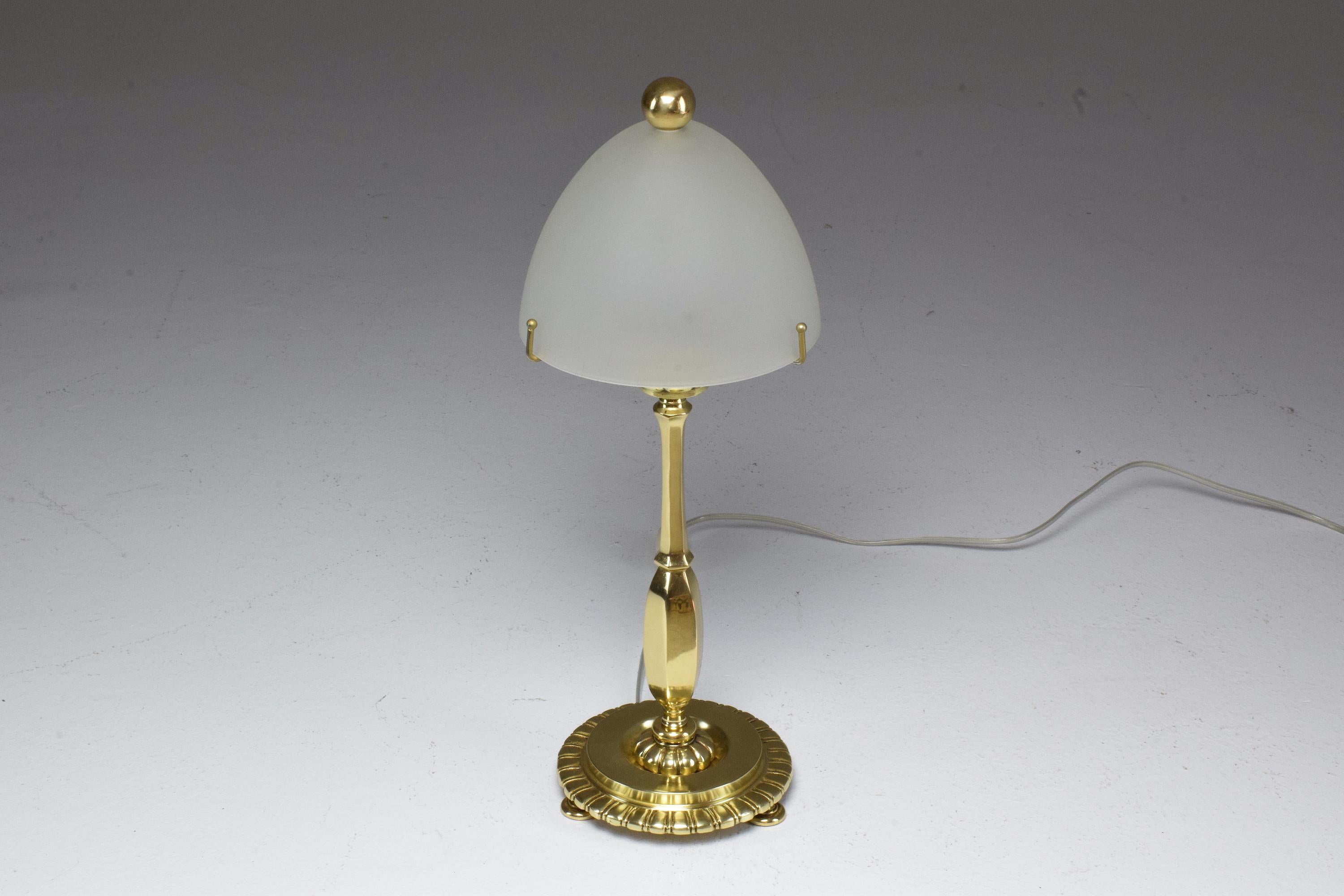 French Art Deco Bronze Table Lamp by Henry Petitot, 1930s 2