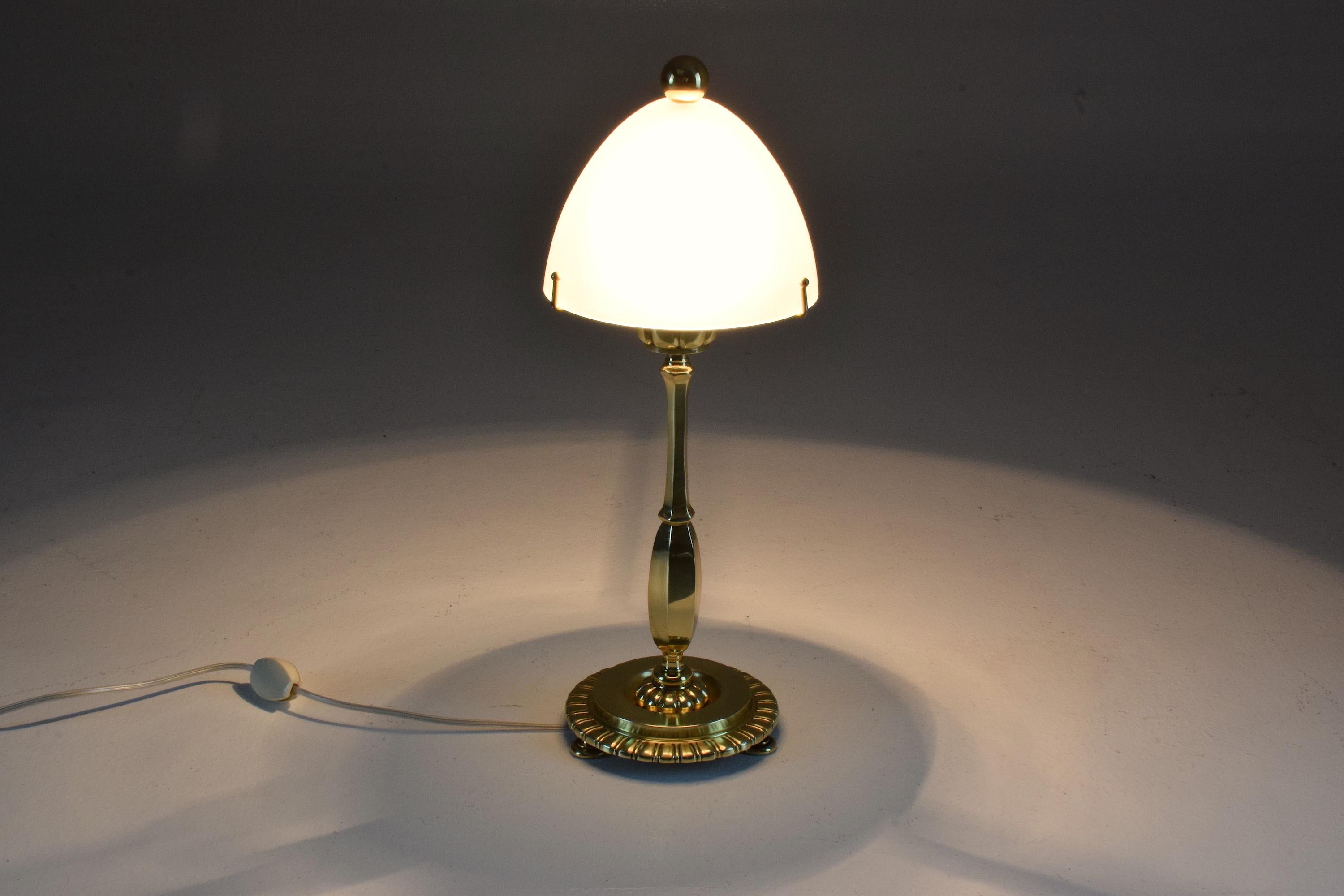 French Art Deco Bronze Table Lamp by Henry Petitot, 1930s 3