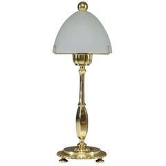 French Art Deco Bronze Table Lamp by Henry Petitot, 1930s