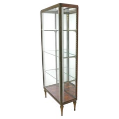 French Art Deco Bronze Vitrine by Siegel of Paris circa 1920s Modern Moderne