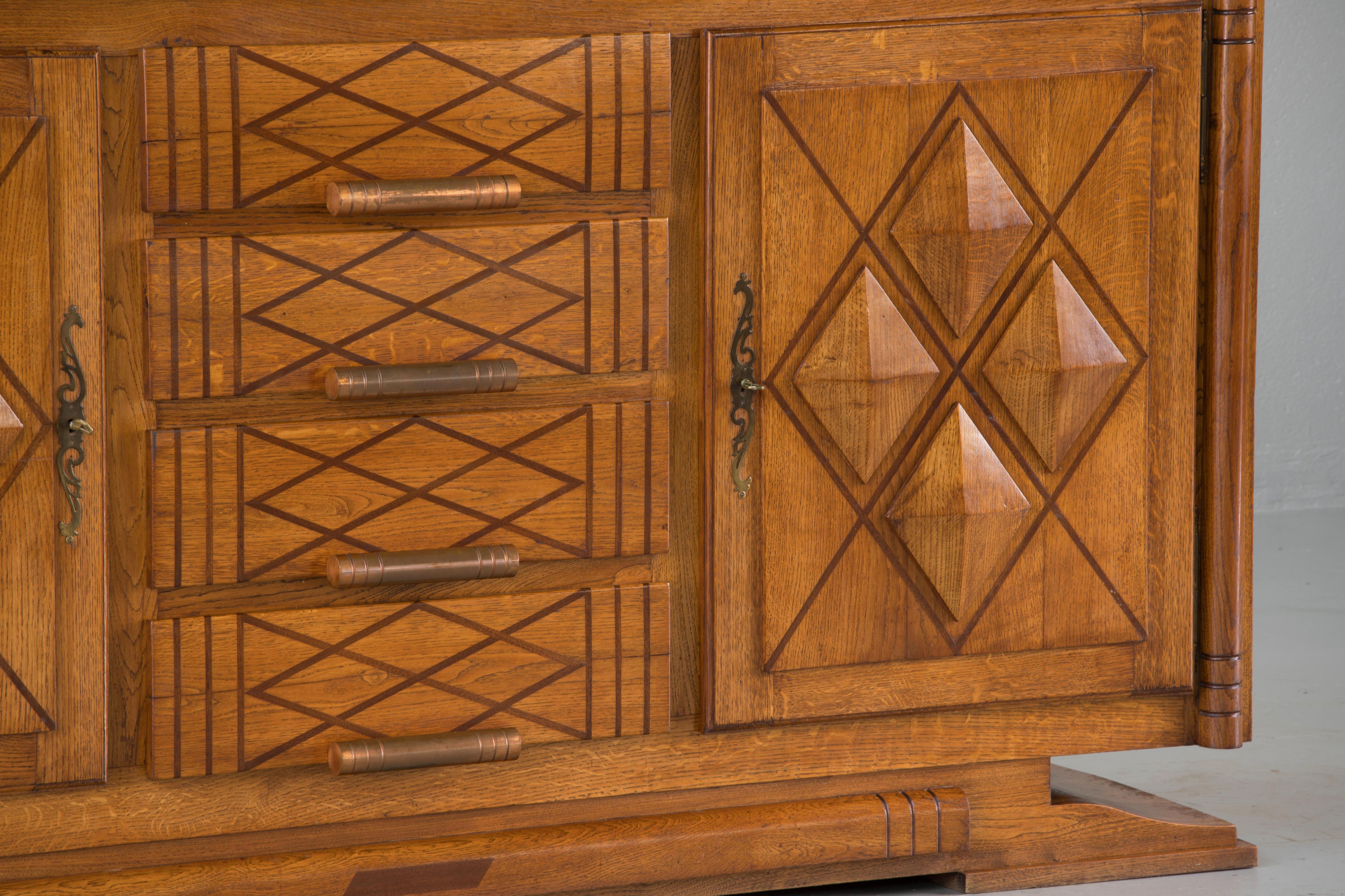 French Art Deco Brutalist Sideboard, 1930s 1