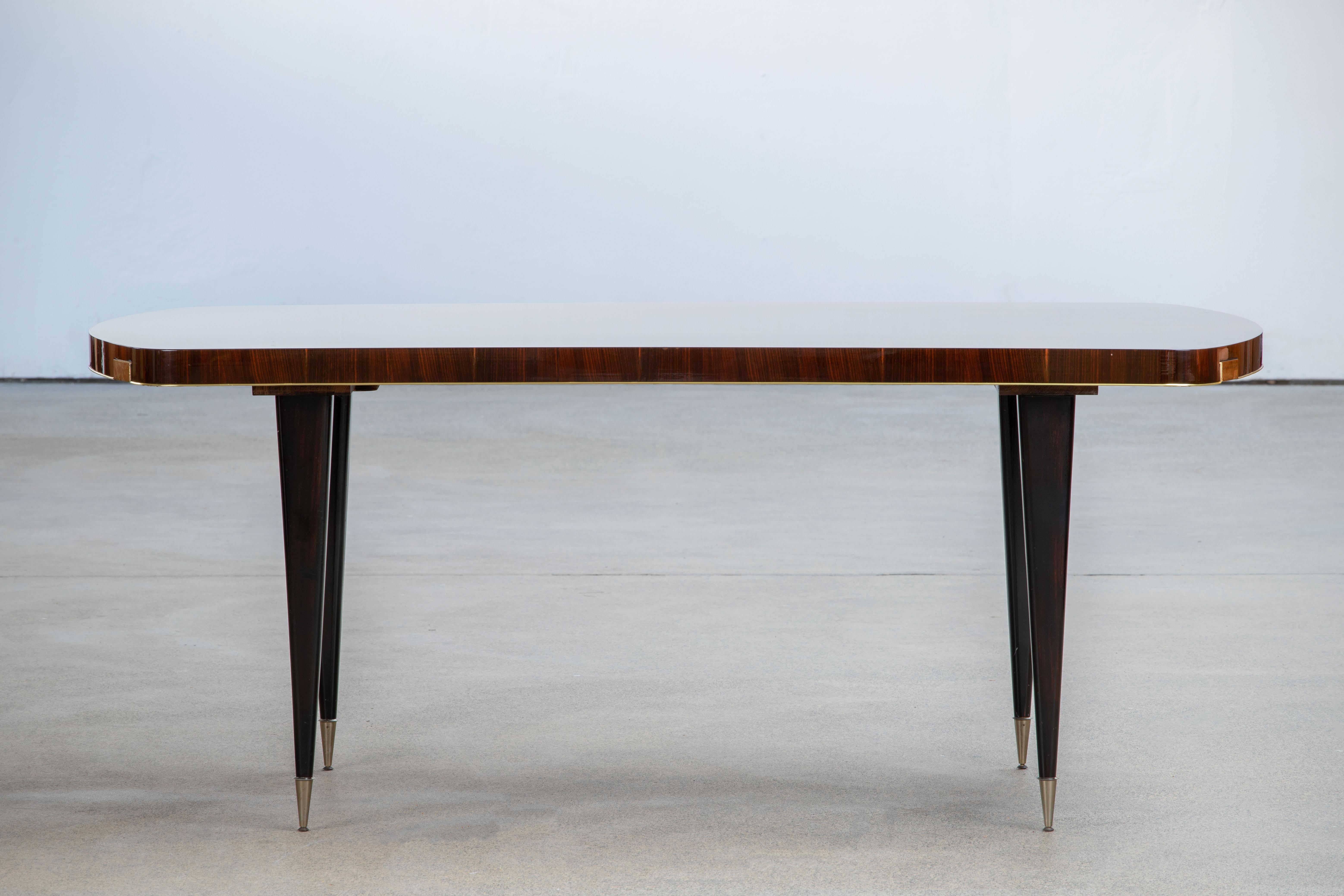 French Art Deco Brutalist Table, Macassar, 1940s For Sale 2