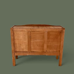 French Art Deco Buffet, Carved Ash, Bird Motifs, Glazed Door, 1930s