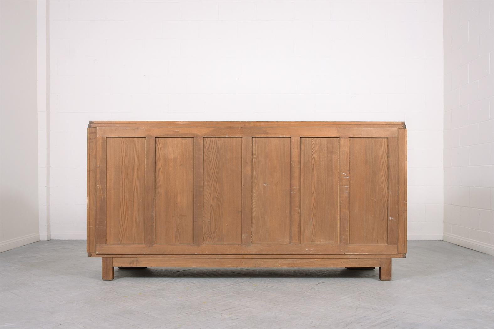 French Art Deco Buffet: Restored Mahogany Masterpiece with Marquetry For Sale 6