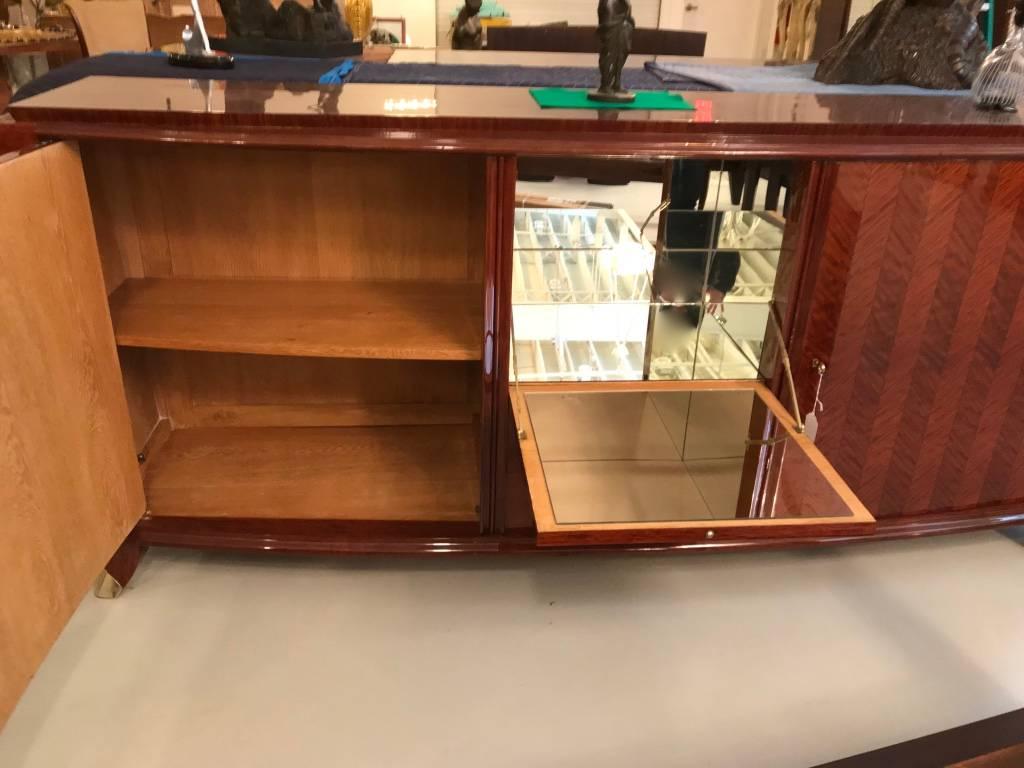 French Art Deco Buffet with Drop Down Center Dry Bar 4